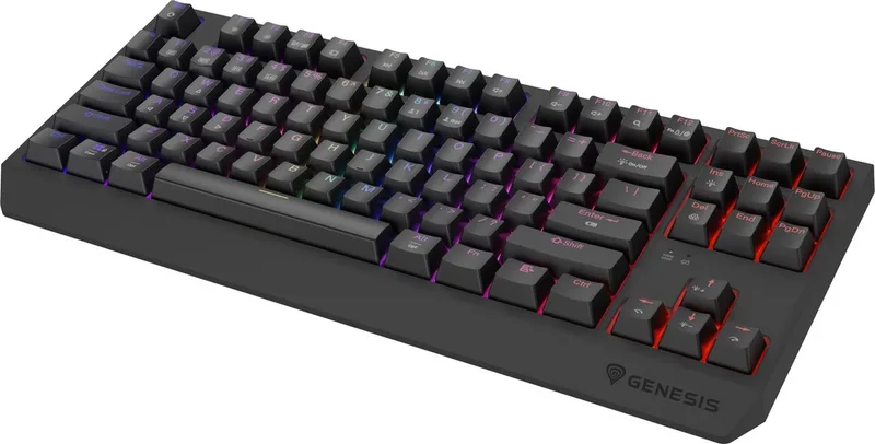 NKG-2106 - Thor 230 TKL toetsenbord - Gaming - RGB - Bluetooth - USB - US - Linear - XBOX One - XBOX Series S - XBOX Series X – PC - PlayStation 4 en 5 by Genesis, Grey, US – cover