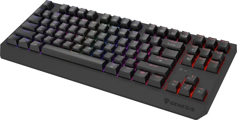 NKG-2108 - Thor 230 TKL toetsenbord - Gaming - RGB - Bluetooth - USB - US - Tactile - XBOX One - XBOX Series S - XBOX Series X – PC - PlayStation 4 en 5 van Genesis, Zwart, US – cover