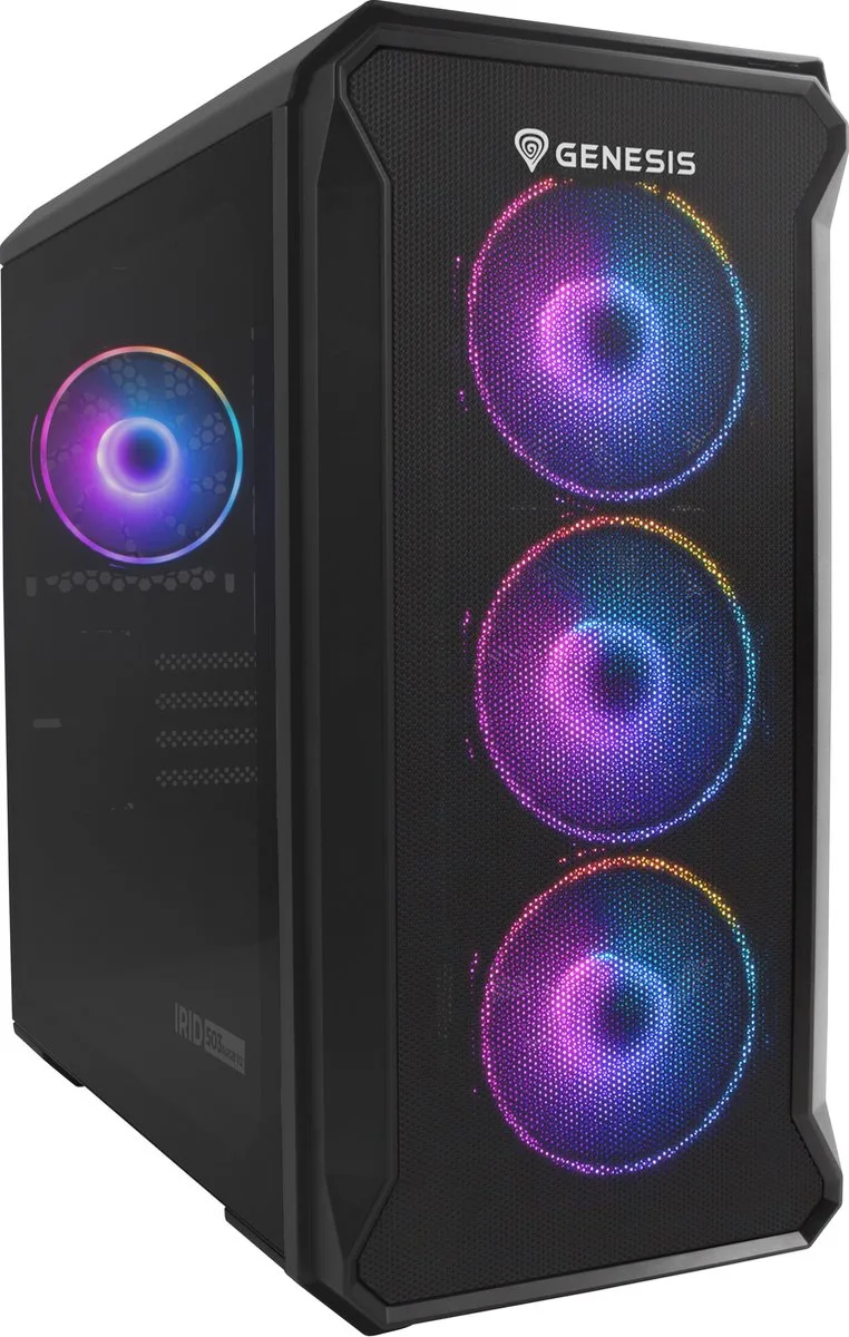 NPC-1559 Micro ATX Midtower Case IRID 503 ARGB by Genesis, Black – cover