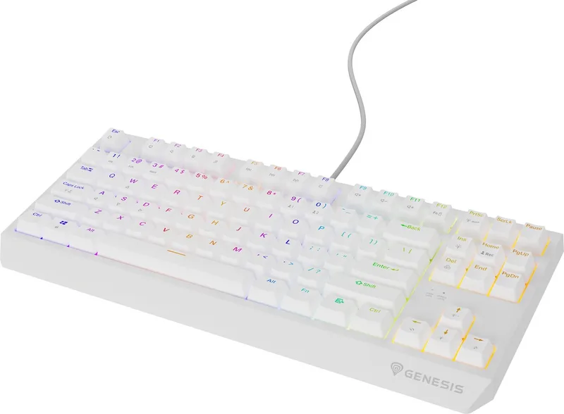 Thor 230 - NKG-2080 - TKL toetsenbord - Gaming - USB - QWERTY - Mechanisch - Hot Swap - Android - XBOX One - XBOX S serie - X serie -PC - Playstation 4 - Playstation 5 by Genesis, White, US – cover