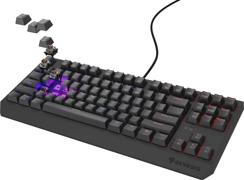 Thor 230 TKL toetsenbord Gamen USB QWERTY Engels by Genesis, Black, US – cover