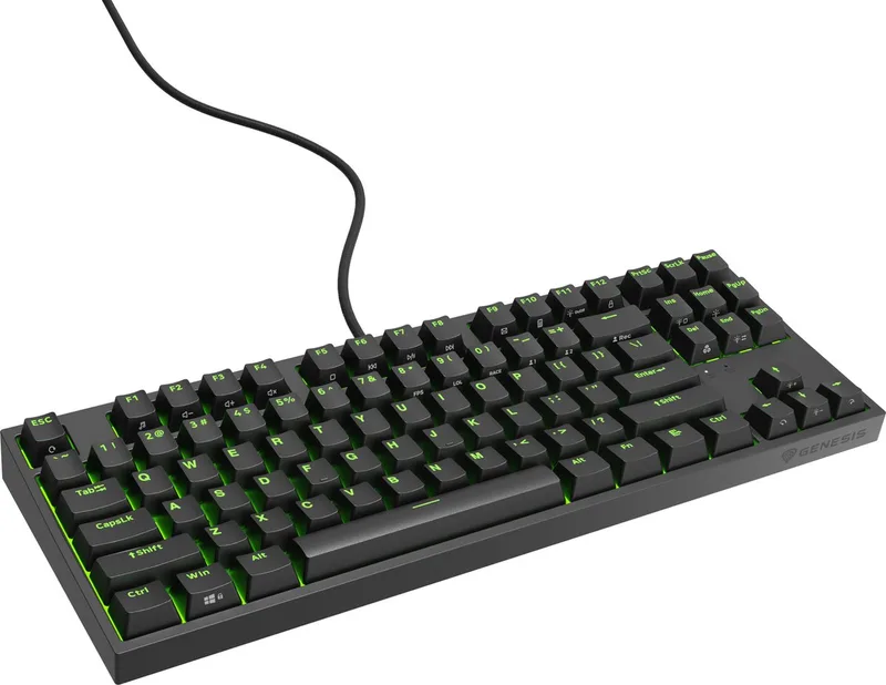 Thor 404 - NKG-2069 - TKL toetsenbord - Gamen - USB - QWERTY US - International - RGB - Gateron Yellow Pro by Genesis, Black, US – cover