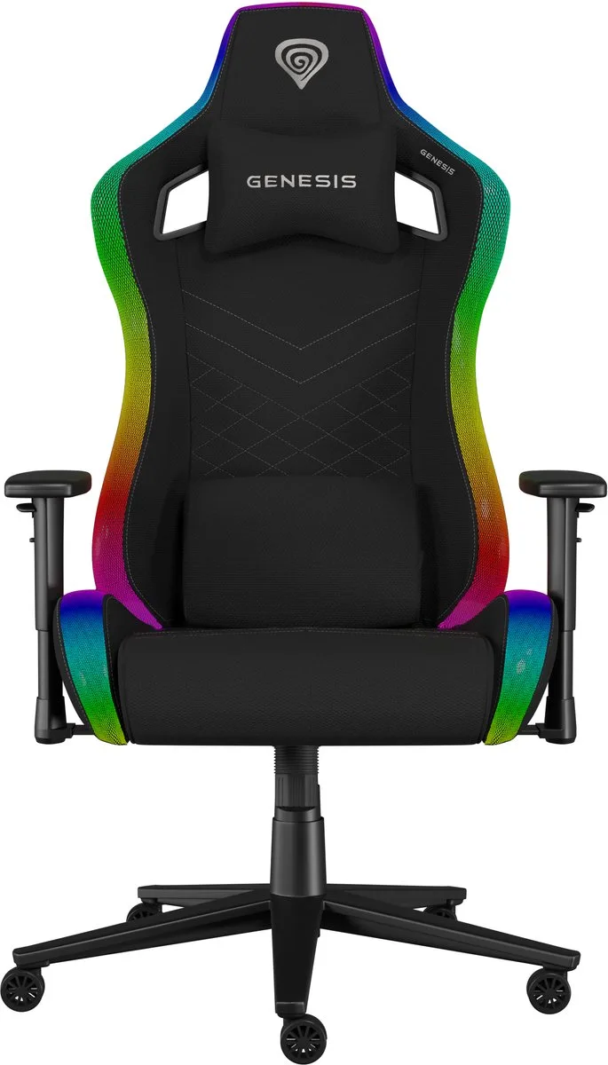 TRIT 660 - Gaming stoel - RGB - 150 kg - Padded seat - 160 cm - 195 cm - Zwart van Genesis, Zwart – cover