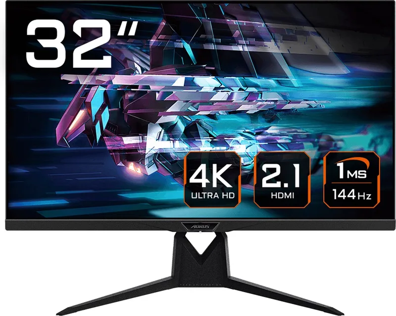Aorus FI32U - 4K HDMI 2.1 Gaming Monitor - 32 inch van Gigabyte, Zwart – cover