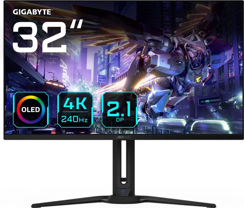 AORUS FO32U2P - 4K OLED Gaming Monitor - DP 2.1 - 240Hz - 32 inch de Gigabyte – jaquette