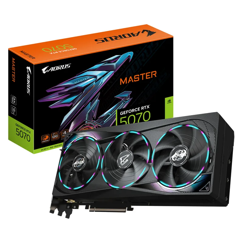 AORUS GeForce RTX 5070 MASTER 12G NVIDIA 12 GB GDDR7 by Gigabyte – cover
