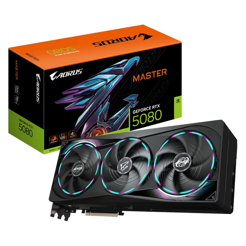AORUS GeForce RTX 5080 MASTER 16G NVIDIA 16 GB GDDR7 by Gigabyte – cover
