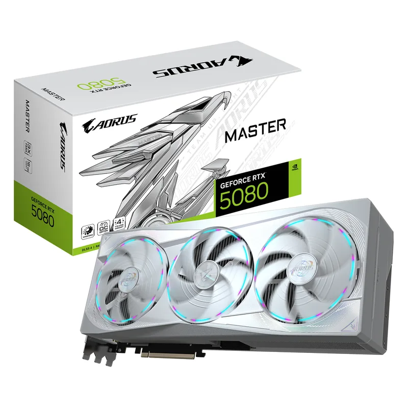 AORUS GeForce RTX 5080 MASTER ICE 16G NVIDIA 16 GB GDDR7 by Gigabyte – cover