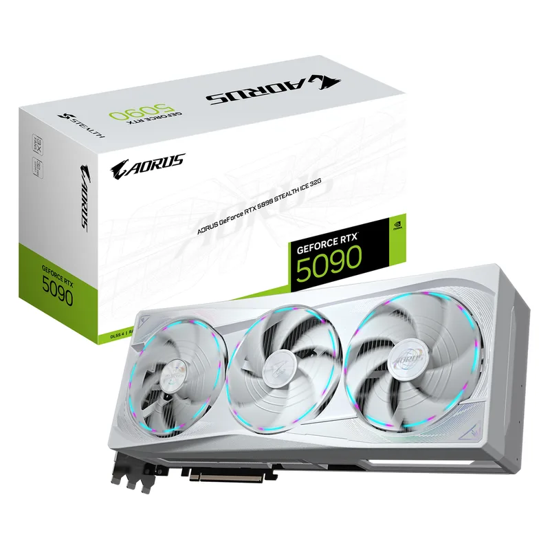 AORUS GeForce RTX 5090 STEALTH ICE 32G - Videokaart de Gigabyte – jaquette