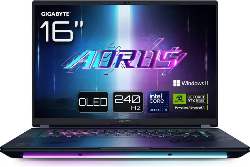Aorus Master 16 BZHC6DEE65 Gaming-Notebook (40,64 cm/16 Zoll, Intel Core Ultra 9 275HX, GeForce RTX 5090, 32 GB, 1000 GB SSD) by Gigabyte, Blue – cover