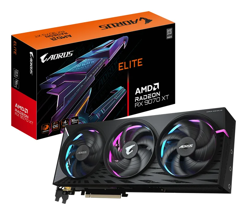 AORUS Radeon RX 9070 XT ELITE - Videokaart by Gigabyte – cover
