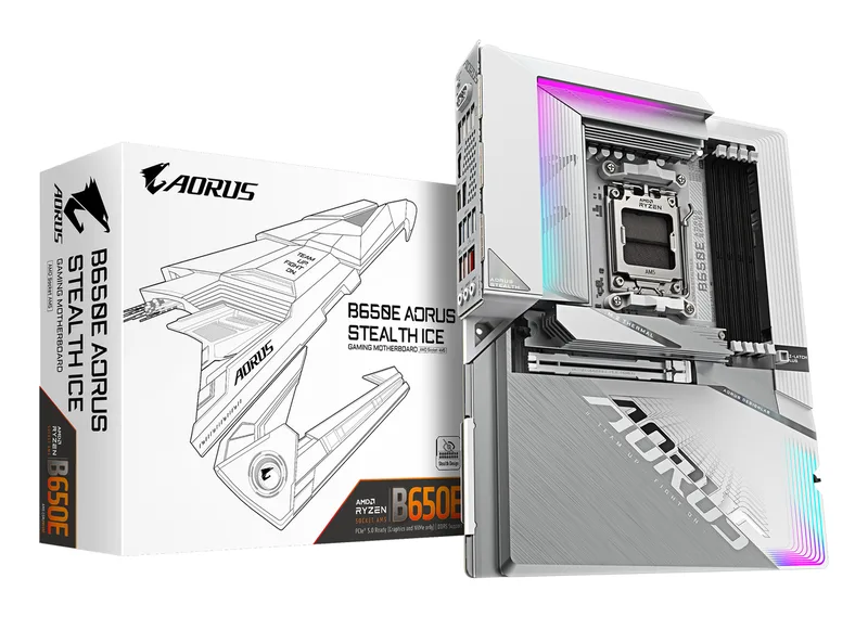 B650E AORUS STEALTH ICE moederbord AMD B650 Socket AM5 ATX by Gigabyte – cover