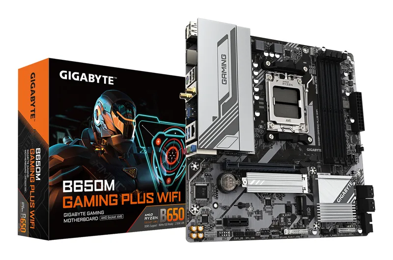 B650M GAMING PLUS WIFI AMD B650 Socket AM5 micro ATX by Gigabyte – cover