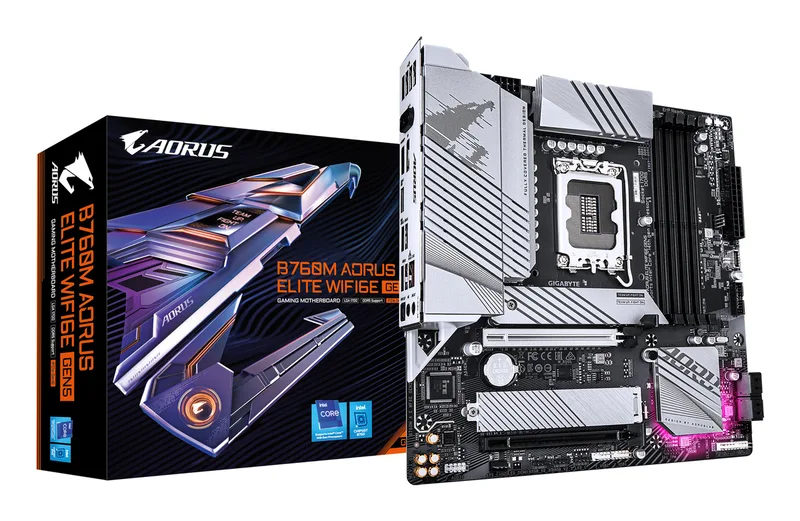 B760M AORUS ELITE WIFI6E GEN5 - moederbord de Gigabyte – jaquette