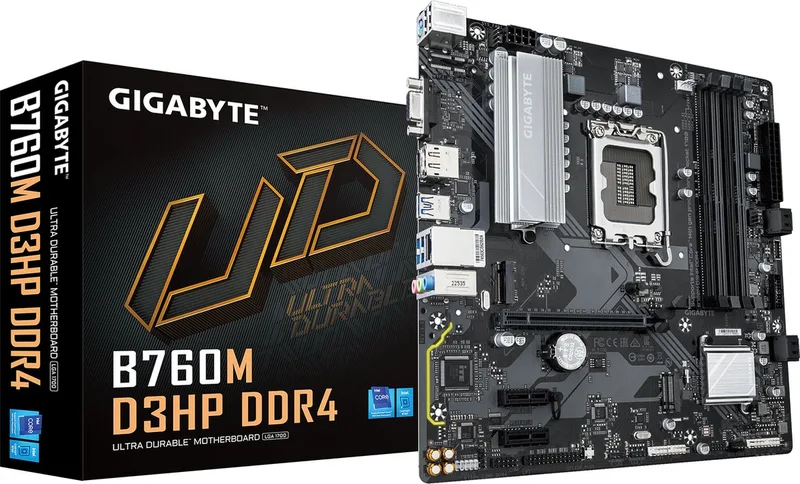 B760M D3HP DDR4 moederbord Intel B760 Express LGA 1700 micro ATX by Gigabyte – cover