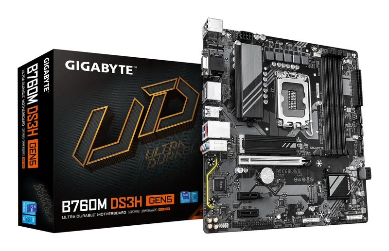 B760M DS3H GEN5 - moederbord de Gigabyte – jaquette