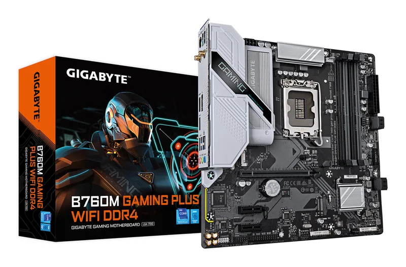 B760M GAMING PLUS WIFI DDR4 Intel B760 LGA 1700 micro ATX by Gigabyte – cover