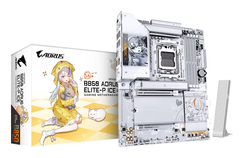 B850 Aorus Elite-P ICE (B850,AM5,ATX,DDR5) de Gigabyte – jaquette