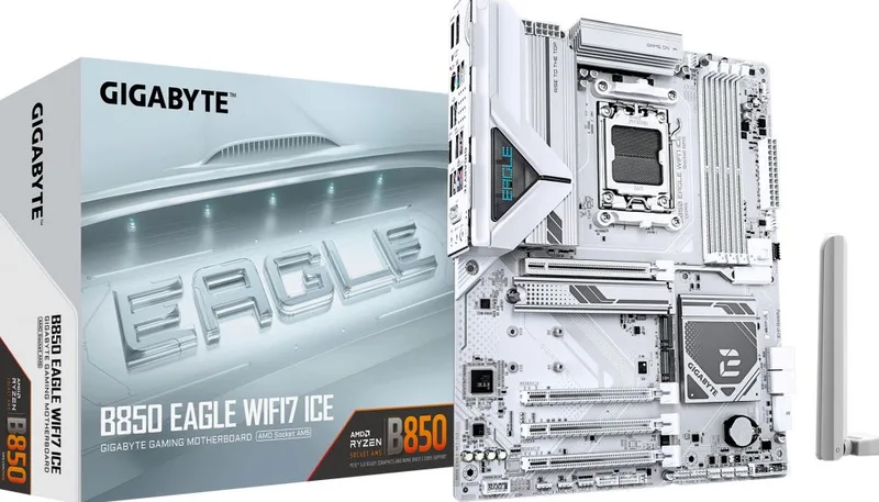 B850 Eagle WIFI7 ICE - Moederbord de Gigabyte – jaquette