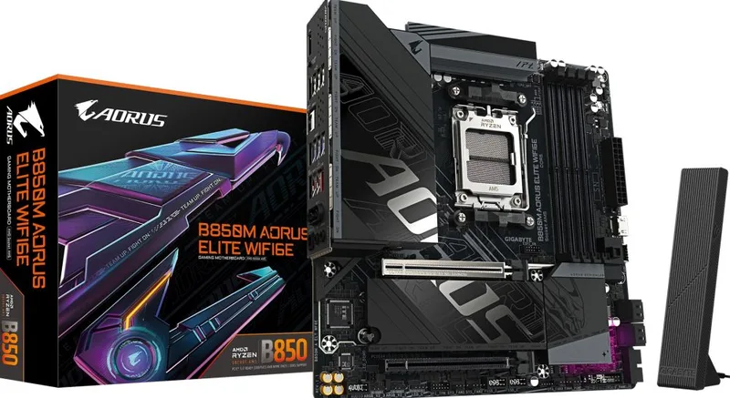 B850M AORUS ELITE WIFI6E - Moederbord van Gigabyte – cover