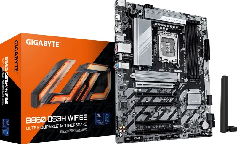 B860 DS3H WIFI6E moederbord Intel B860 LGA 1851 (Socket V1) ATX by Gigabyte – cover