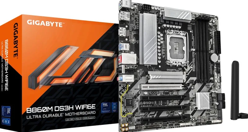 B860M DS3H WIFI6E moederbord Intel B860 LGA 1851 (Socket V1) micro ATX van Gigabyte – cover