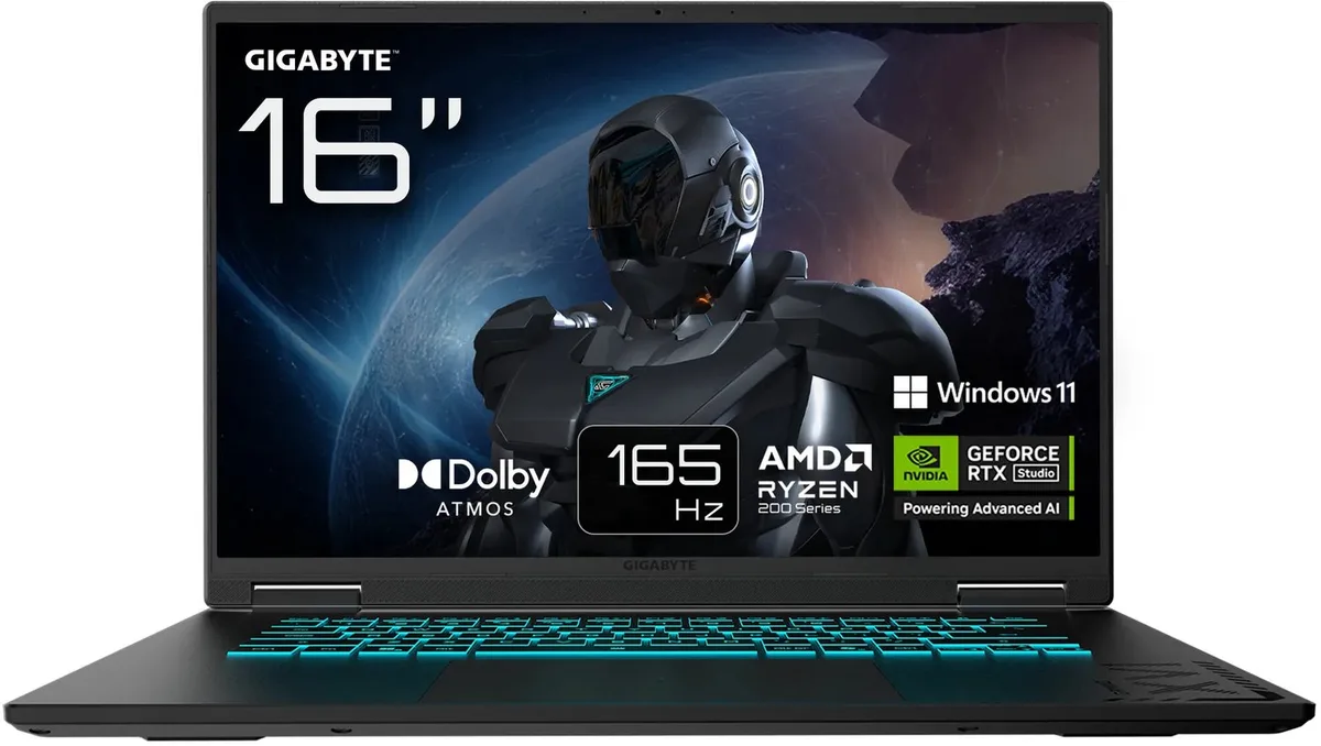 GAMING A16 3VHK3EE864SH - Gaming Laptop - 16 inch - RTX 5060 - Ryzen 7 - 32GB/1TB de Gigabyte, Noir – jaquette