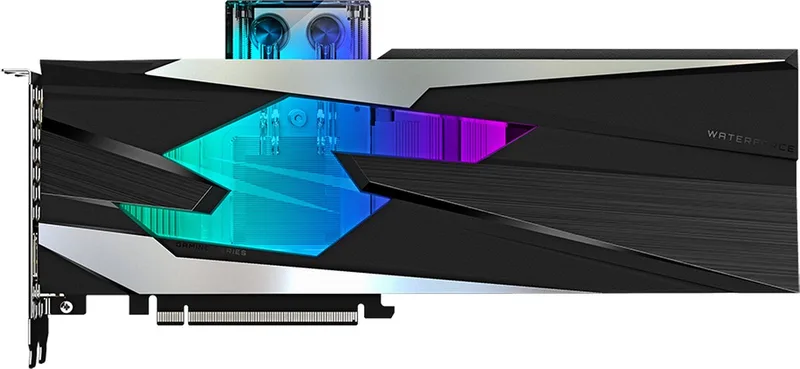 GAMING GeForce RTX 3080 OC WATERFORCE WB 10G NVIDIA 10 GB GDDR6X by Gigabyte, Silver – cover