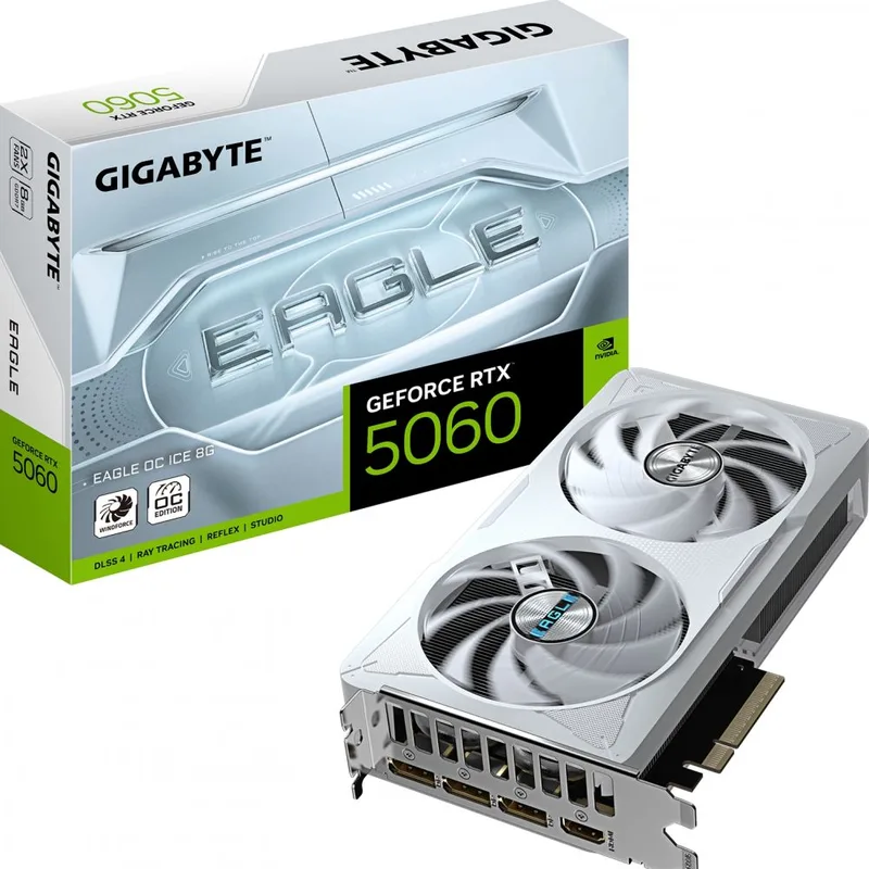 GeForce RTX 5060 EAGLE OC ICE 8G - Videokaart by Gigabyte – cover