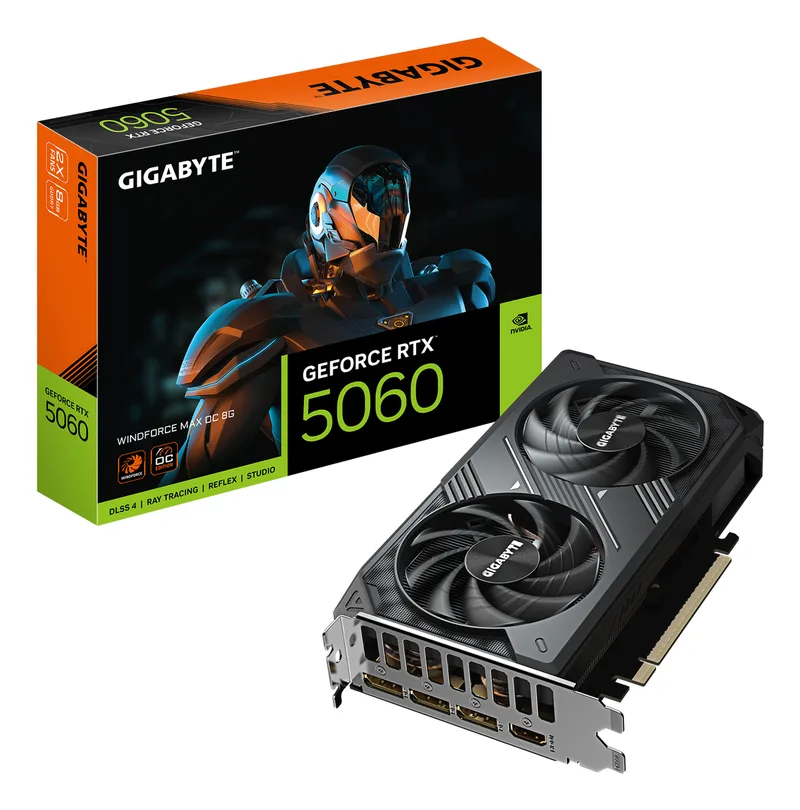 GeForce RTX 5060 WINDFORCE MAX OC - Videokaart by Gigabyte – cover