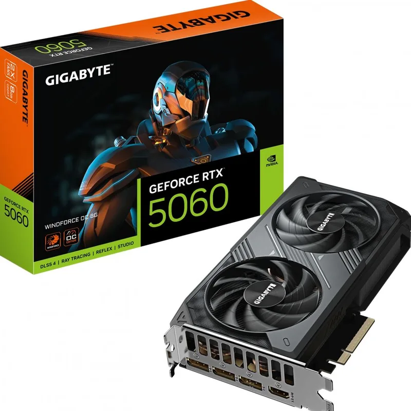 GeForce RTX 5060 WINDFORCE OC 8G - Videokaart by Gigabyte – cover