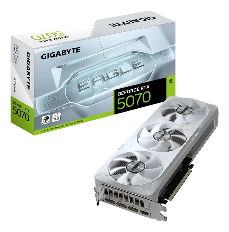 GeForce RTX 5070 Eagle OC ICE SFF - Videokaart by Gigabyte – cover