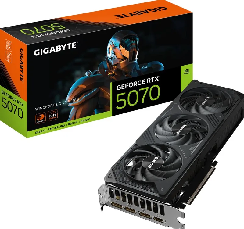 GeForce RTX 5070 WINDFORCE OC SFF 12G - Videokaart by Gigabyte – cover