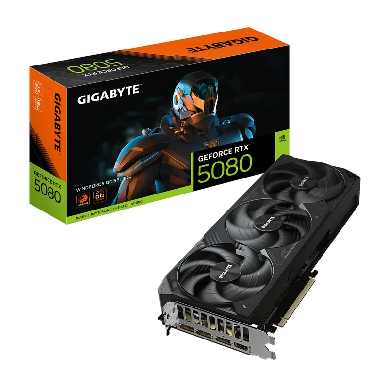 GeForce RTX 5080 WINDFORCE OC SFF 16G NVIDIA 16 GB GDDR7 by Gigabyte – cover