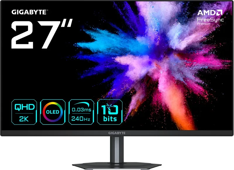 GO27Q24 - 2K QHD OLED Gaming Monitor - 240Hz - 27 Inch de Gigabyte, Noir – jaquette
