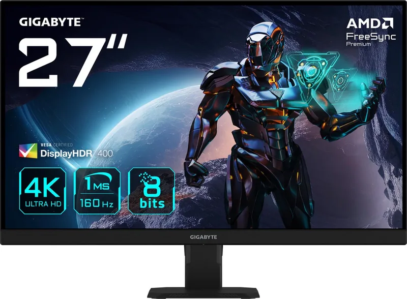 GS27U - 4K Ultra HD Gaming Monitor - 27 inch - 160Hz van Gigabyte, Zwart – cover