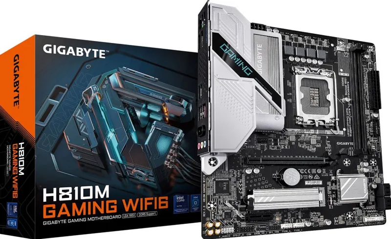 MB GBT Intel 1851 H810M GAMING WIFI6 M-ATX 2xD5 5600 PCIe4.0 USB3.2 Gen1 by Gigabyte – cover