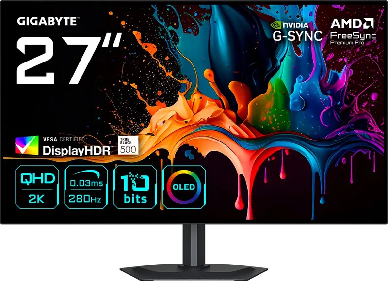 MO27Q28G - 2K QHD WOLED Gaming Monitor - 280Hz - 27 Inch de Gigabyte – jaquette