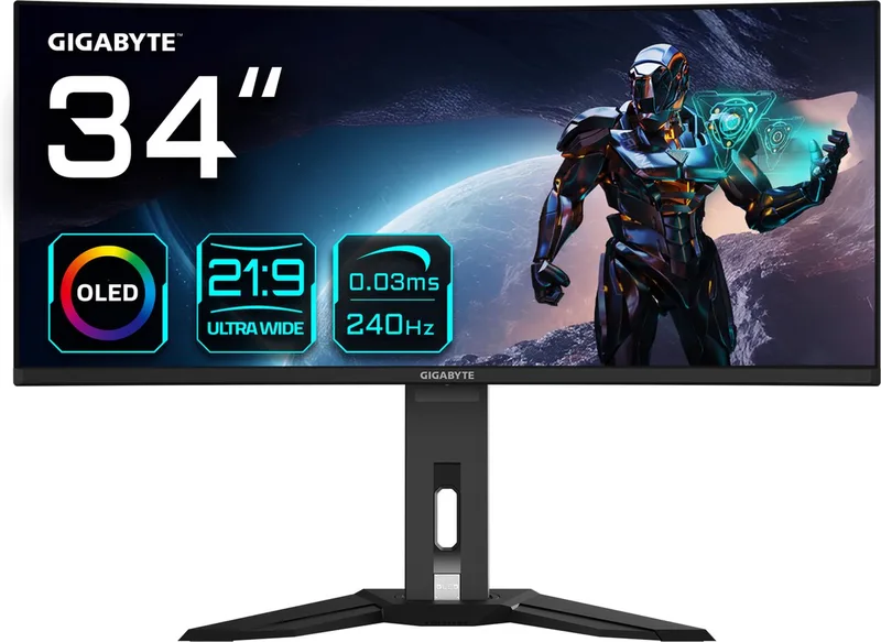 MO34WQC2 - Curved Ultrawide OLED Gaming Monitor - 240hz - 34 inch de Gigabyte – jaquette