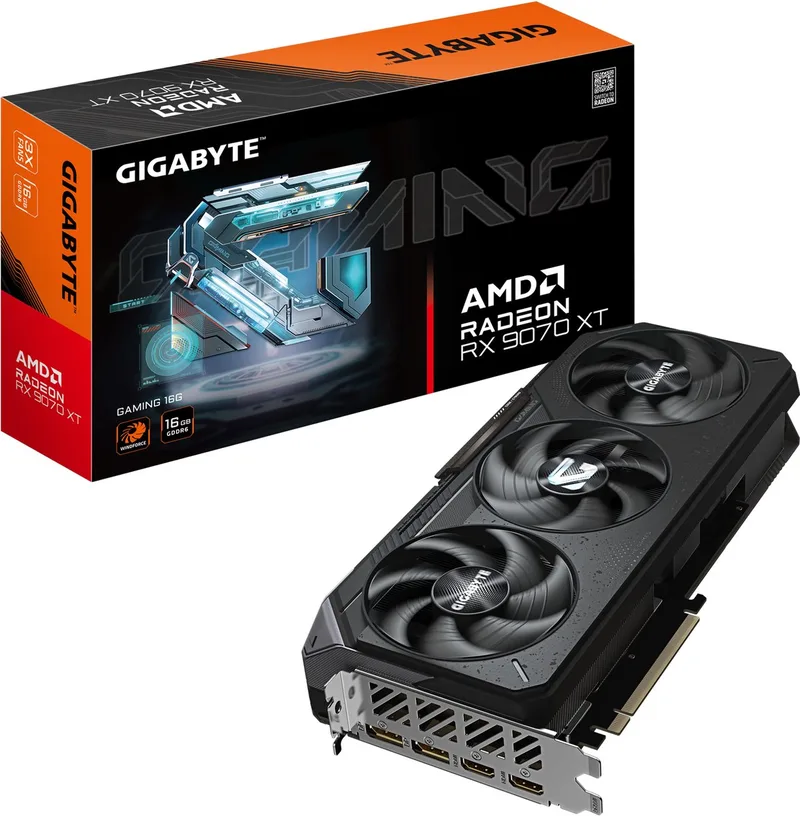 Radeon RX 9070 XT GAMING 16G AMD 16 GB GDDR6 by Gigabyte, Black – cover