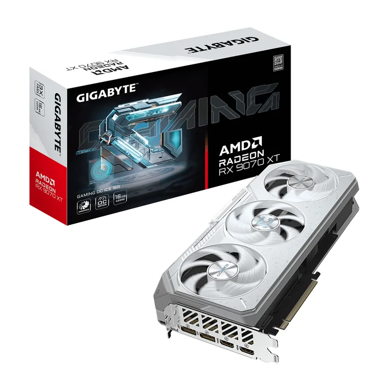 Radeon RX 9070 XT GAMING OC ICE 16G - Videokaart by Gigabyte – cover