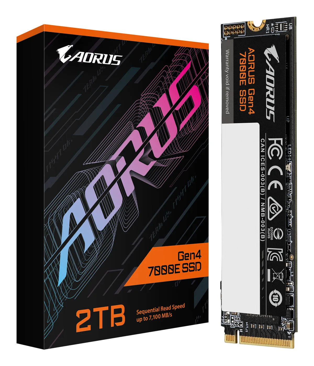 SSD 2TB Gigabyte AORUS GEN4 7000E M.2 PCI-E NVMe fra Gigabyte – cover
