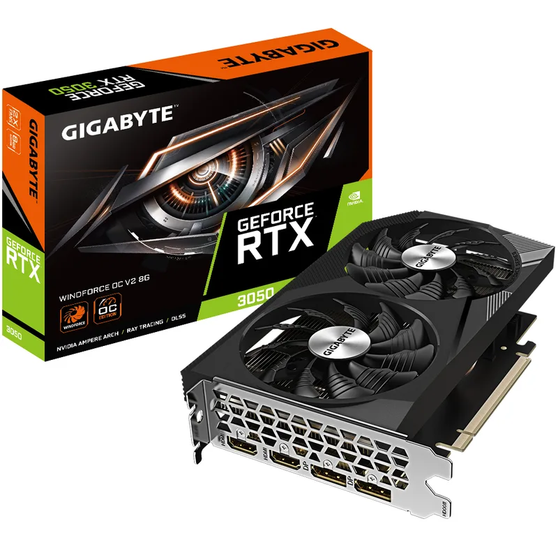Windforce GeForce RTX 3050 OC V2 - Videokaart by Gigabyte – cover