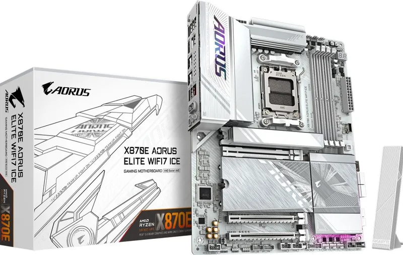 X870E AORUS ELITE WIFI7 ICE - Moederbord van Gigabyte – cover