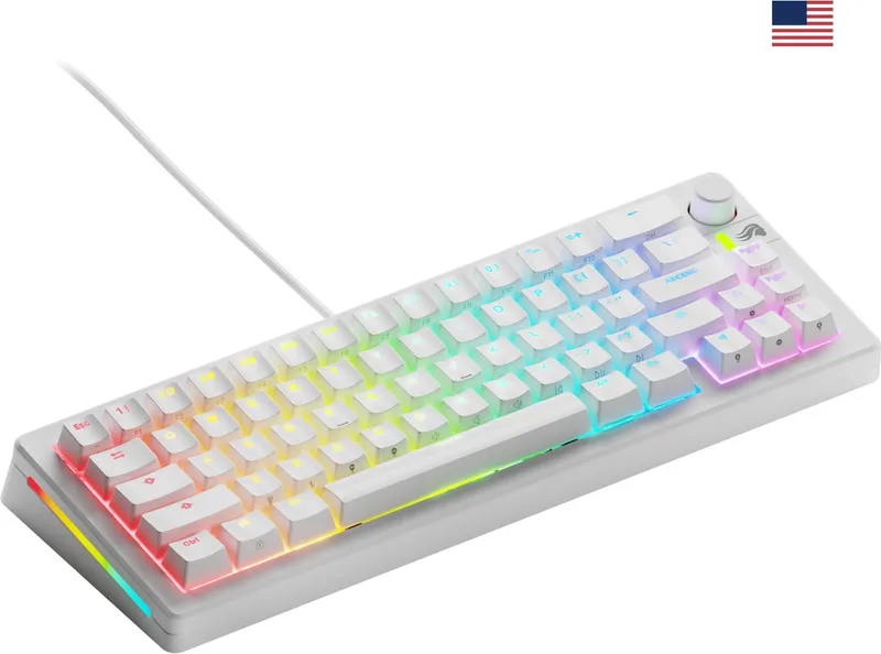 GMMK 3 Mechanisch Toetsenbord - Bedraad - Gaming - 65% - US Qwerty van Glorious, Wit, US – cover