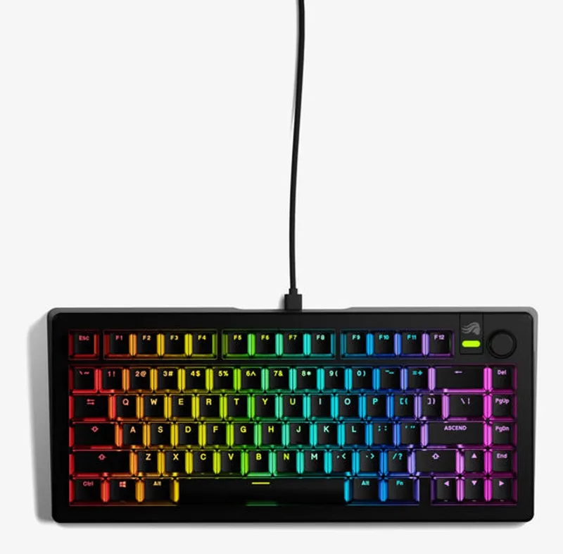 GMMK 3 Mechanisch Toetsenbord - Bedraad - Gaming - 75% - US Qwerty van Glorious, Zwart, US – cover