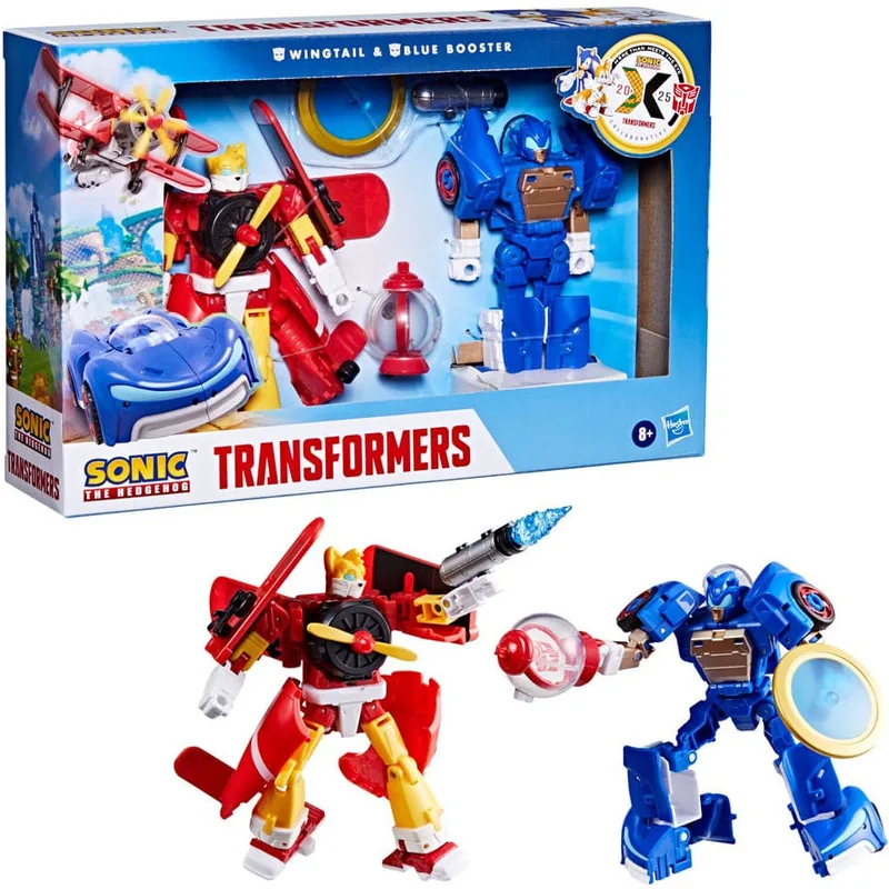 Sonic the Hedgehog x Transformers Action Figure - Wingtail & Blue Booster van Hasbro – cover