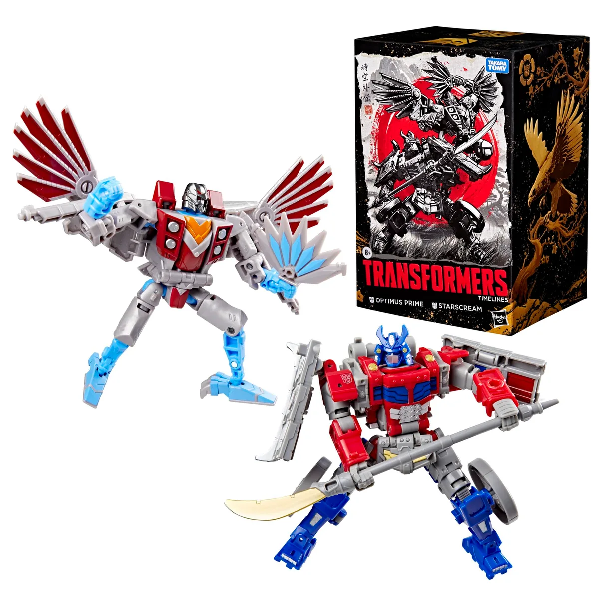Transformers Timelines Optimus Prime and Starscream fra Hasbro – cover