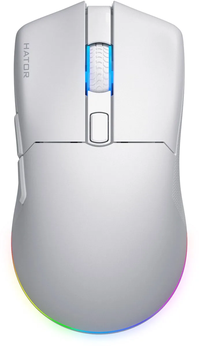 Pulsar 3 Wireless muis Gamen Ambidextrous RF Wireless + Bluetooth + USB Type-C Optisch 12000 DPI by HATOR, White – cover