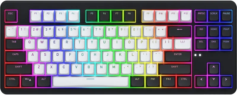 Rockfall 3 TKL Wireless toetsenbord Gamen USB + RF Wireless + Bluetooth US QWERTY by HATOR, Black, US – cover